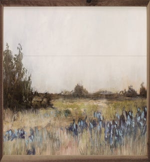 Moody Field 3 Blue Flowers By Nina Blue